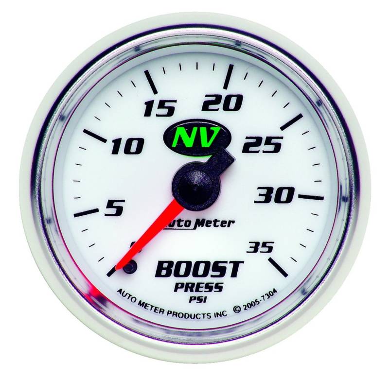 AutoMeter - AutoMeter GAUGE, BOOST, 2 1/16" , 35PSI, MECHANICAL, NV 7304