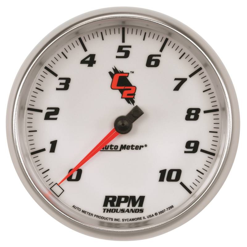 AutoMeter - AutoMeter GAUGE, TACHOMETER, 5" , 10K RPM, IN-DASH, C2 7298