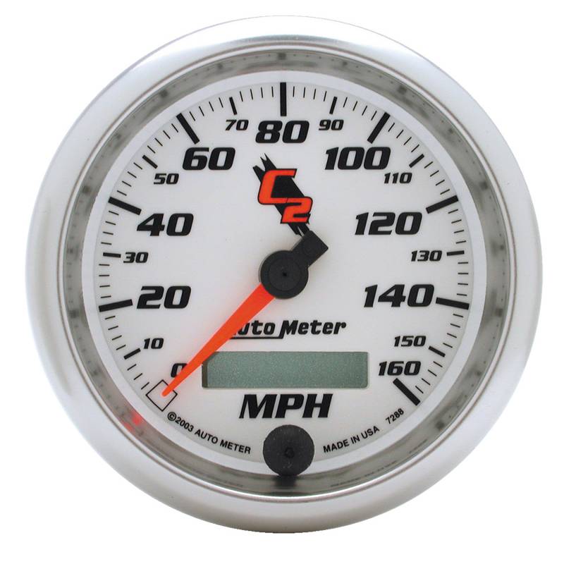 AutoMeter - AutoMeter GAUGE, SPEEDOMETER, 3 3/8" , 160MPH, ELEC. PROGRAMMABLE, C2 7288