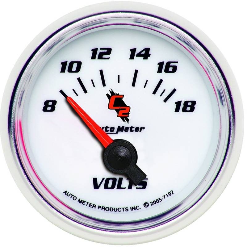 AutoMeter - AutoMeter GAUGE, VOLTMETER, 2 1/16" , 18V, ELECTRIC, C2 7192