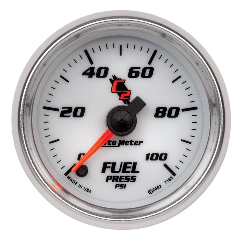 AutoMeter - AutoMeter GAUGE, FUEL PRESSURE, 2 1/16" , 100PSI, DIGITAL STEPPER MOTOR, C2 7163