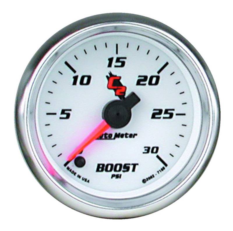 AutoMeter - AutoMeter GAUGE, BOOST, 2 1/16" , 30PSI, DIGITAL STEPPER MOTOR, C2 7160