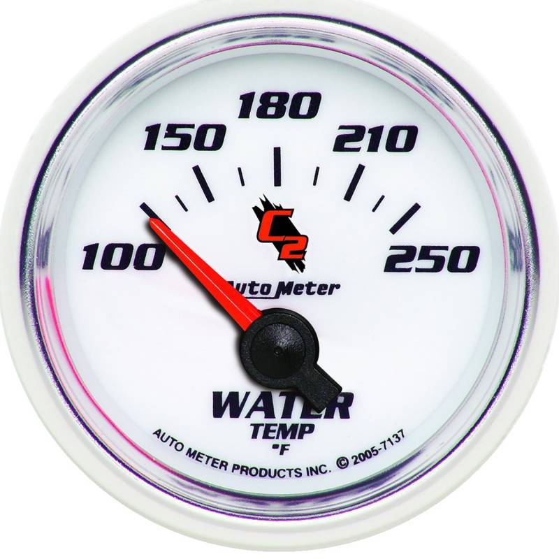 AutoMeter - AutoMeter GAUGE, WATER TEMP, 2 1/16" , 100-250 Degrees F, ELECTRIC, C2 7137