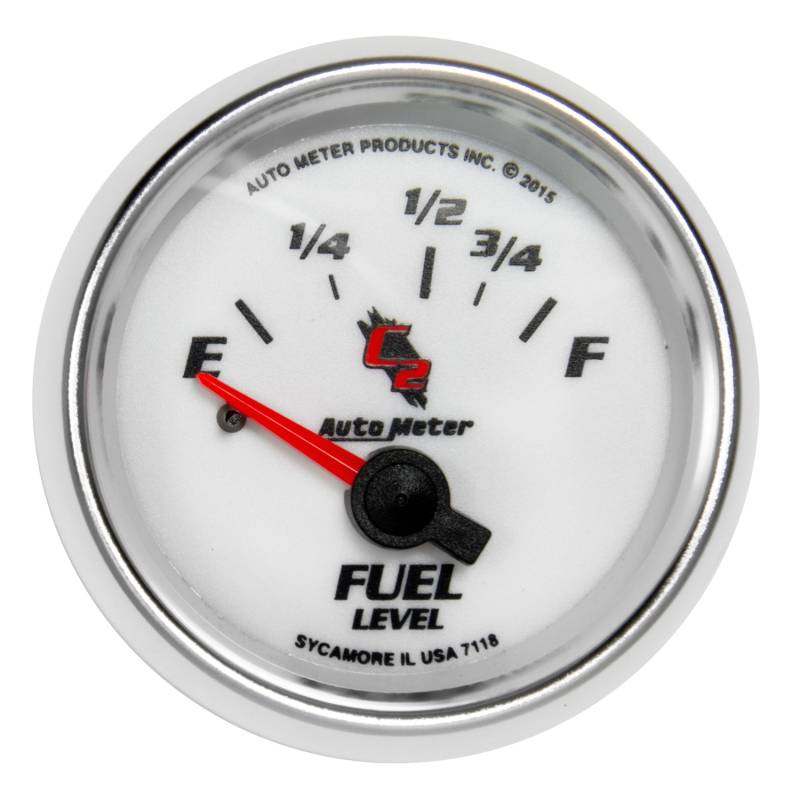 AutoMeter - AutoMeter GAUGE, FUEL LEVEL, 2 1/16" , 16OE TO 158OF, ELEC, C2 7118