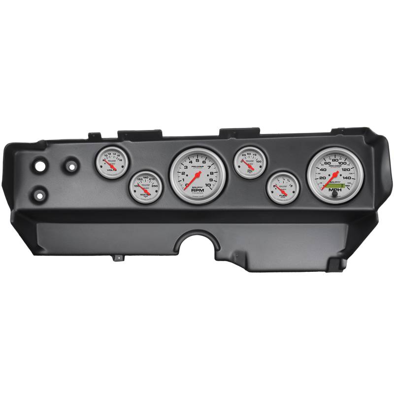 AutoMeter - AutoMeter GAUGE KIT, 6 PC, EBODY/CUDA/CHALLENGER 70-74, TACH/MPH/FUEL/OILP/WTMP/VOLT, UL 7029-UL