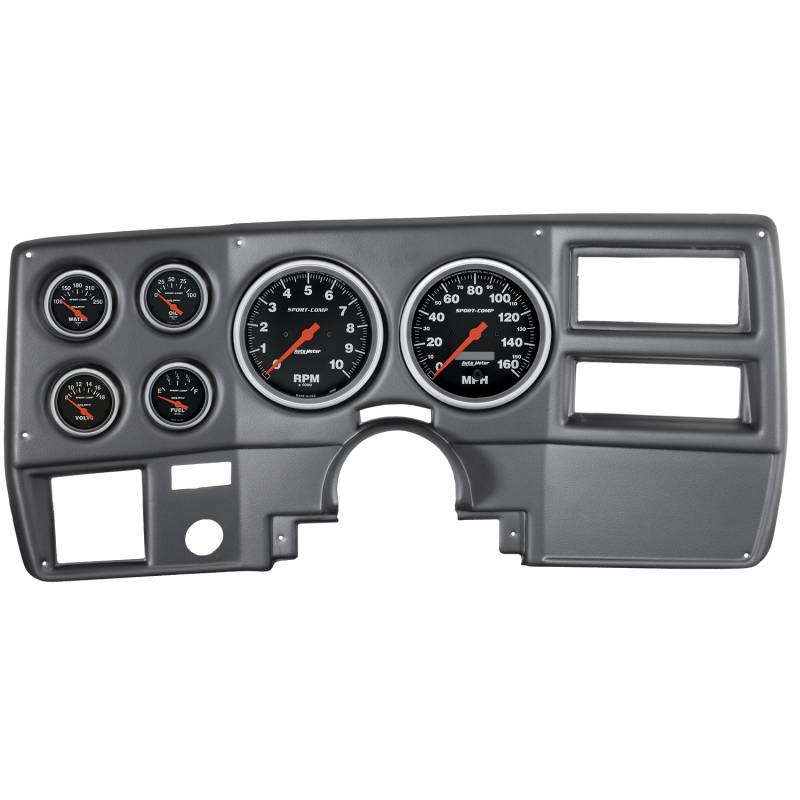 AutoMeter - AutoMeter GAUGE KIT, 6 PC, CHEVY TRUCK/SUBURBAN 73-83, TACH/MPH/FUEL/OILP/WTMP/VOLT, SC 7027-SC