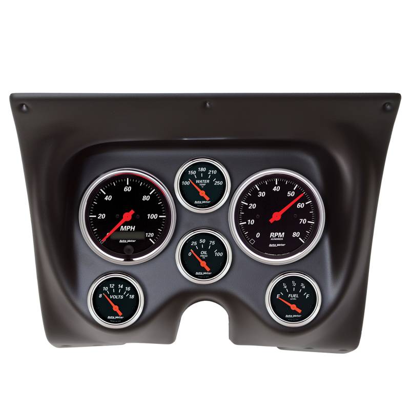 AutoMeter - AutoMeter GAUGE KIT, 6 PC, CAMARO/FIREBIRD 67-68, TACH/MPH/FUEL/OILP/WTMP/VOLT, DB 7020-DB