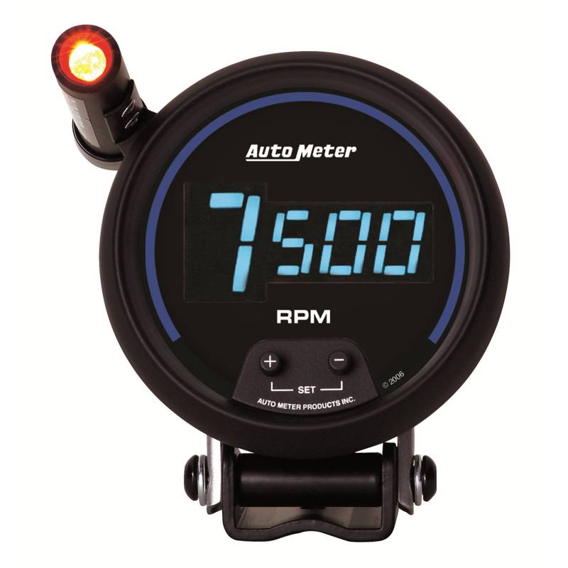 AutoMeter - AutoMeter GAUGE, TACH, 3 3/4" , 10K RPM, PEDESTAL W/ QUICK-LITE, DIGITAL, BLK W/ BLUE LED 6999