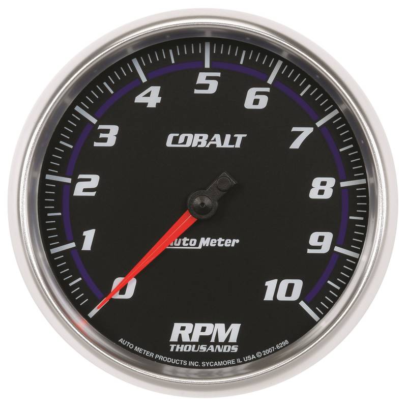 AutoMeter - AutoMeter GAUGE, TACHOMETER, 5" , 10K RPM, IN-DASH, COBALT 6298