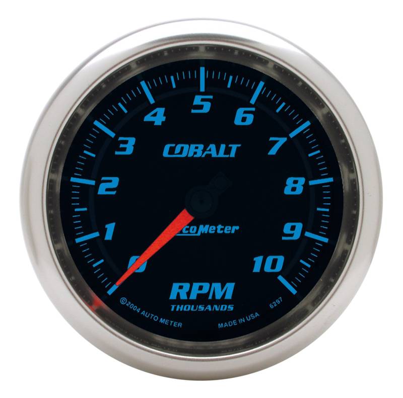 AutoMeter - AutoMeter GAUGE, TACHOMETER, 3 3/8" , 10K RPM, IN-DASH, COBALT 6297