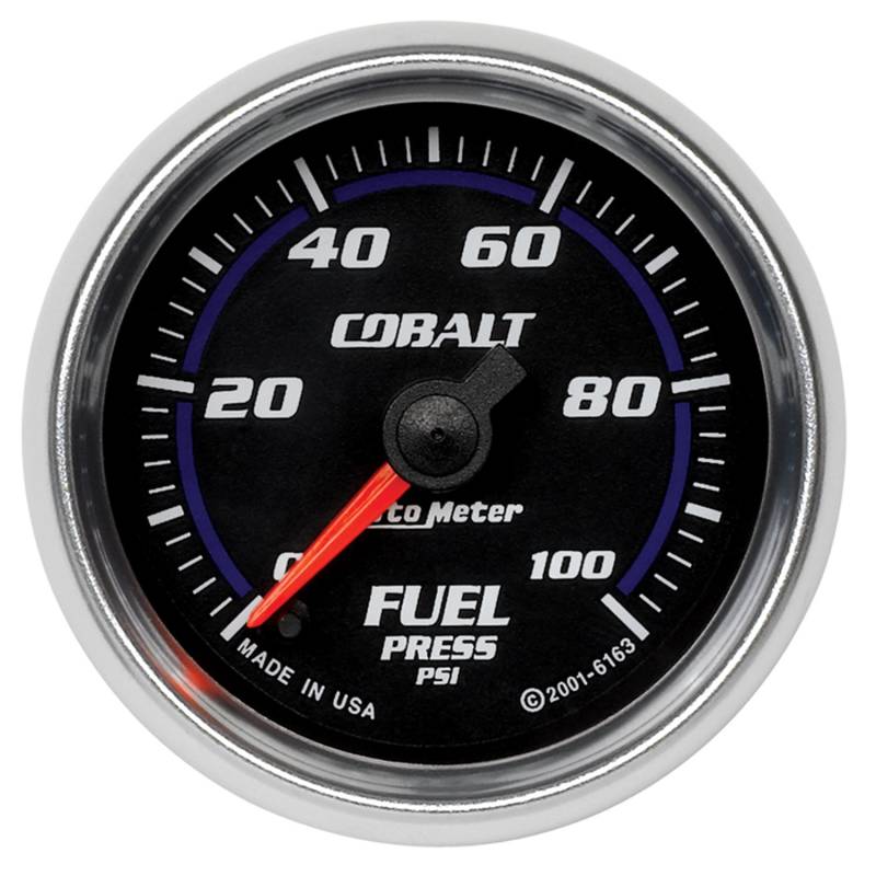 AutoMeter - AutoMeter GAUGE, FUEL PRESSURE, 2 1/16" , 100PSI, DIGITAL STEPPER MOTOR, COBALT 6163