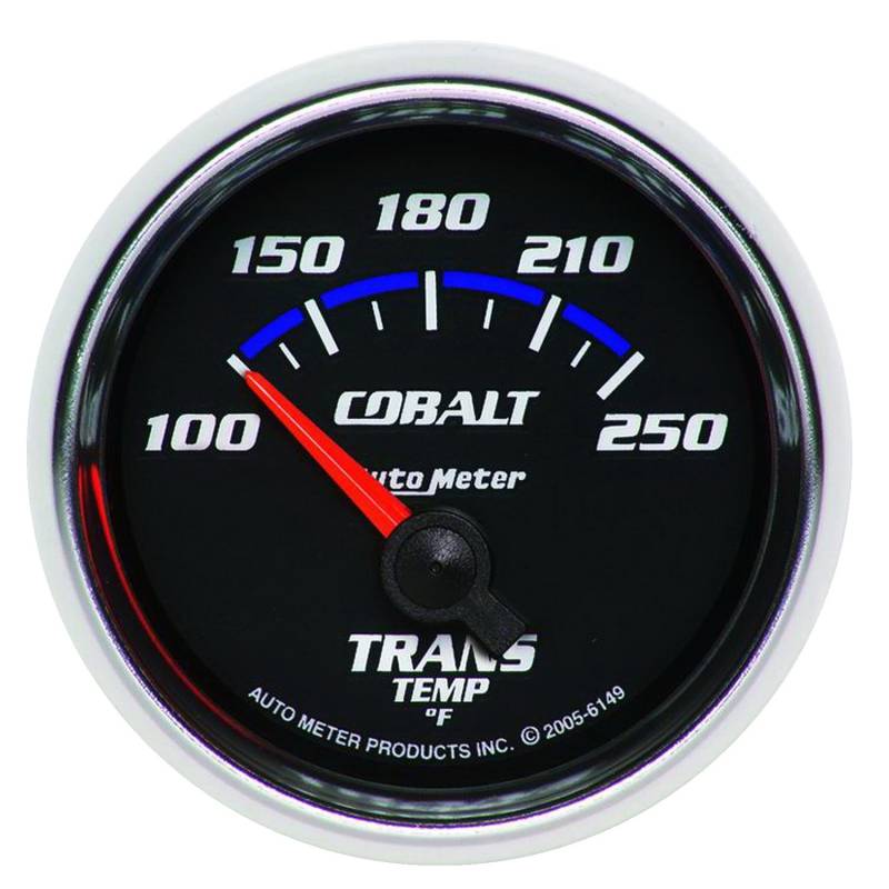 AutoMeter - AutoMeter GAUGE, TRANSMISSION TEMP, 2 1/16" , 100-250 Degrees F, ELECTRIC, COBALT 6149