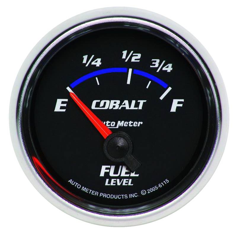 AutoMeter - AutoMeter GAUGE, FUEL LEVEL, 2 1/16" , 73OE TO 10OF, ELEC, COBALT 6115