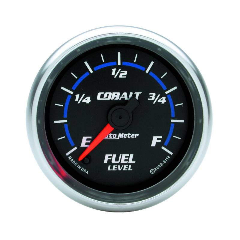 AutoMeter - AutoMeter GAUGE, FUEL LEVEL, 2 1/16" , 0-280O PROGRAMMABLE, COBALT 6114