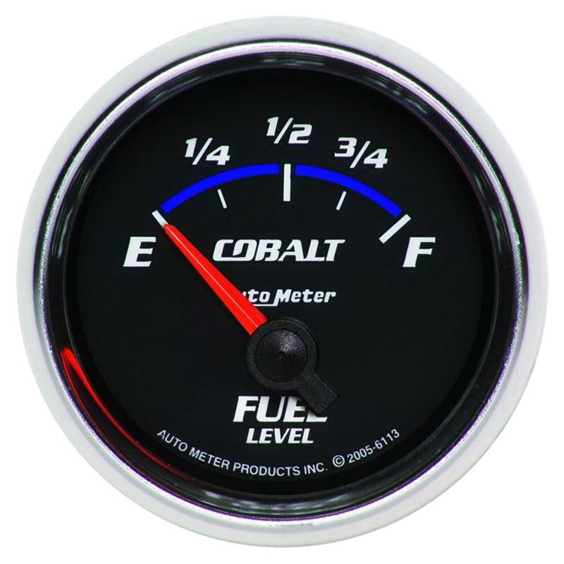 AutoMeter - AutoMeter GAUGE, FUEL LEVEL, 2 1/16" , 0OE TO 90OF, ELEC, COBALT 6113