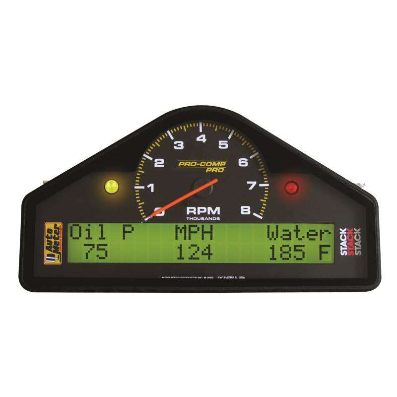 AutoMeter - AutoMeter STREET DASH DISPLAY, 8K RPM/MPH/OILP/OILT/WTMP/VOLT, PRO-COMP 6002