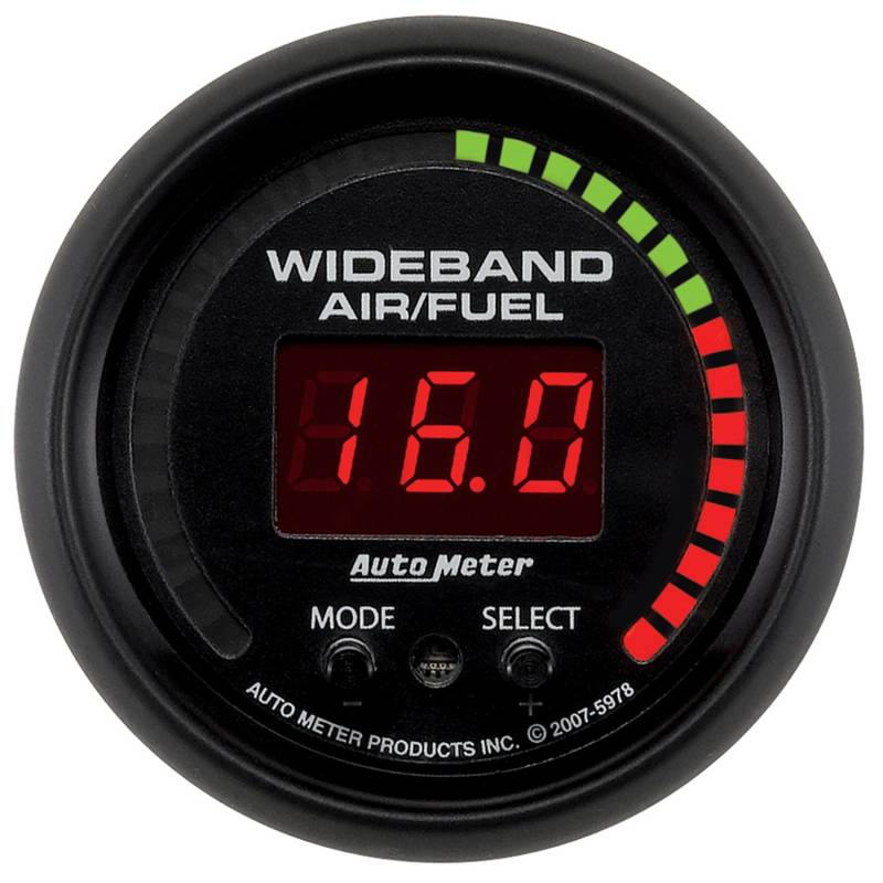 AutoMeter - AutoMeter GAUGE, AIR/FUEL RATIO-PRO, 2 1/16" , 10:1-20:1, DIGITAL W/ PEAK & WARN, ES 5978