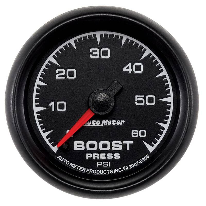 AutoMeter - AutoMeter GAUGE, BOOST, 2 1/16" , 60PSI, MECHANICAL, ES 5905