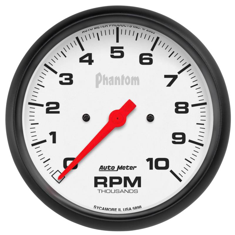 AutoMeter - AutoMeter GAUGE, TACHOMETER, 5" , 10K RPM, IN-DASH, PHANTOM 5898