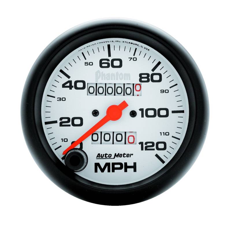 AutoMeter - AutoMeter GAUGE, SPEEDOMETER, 3 3/8" , 120MPH, MECHANICAL, PHANTOM 5892