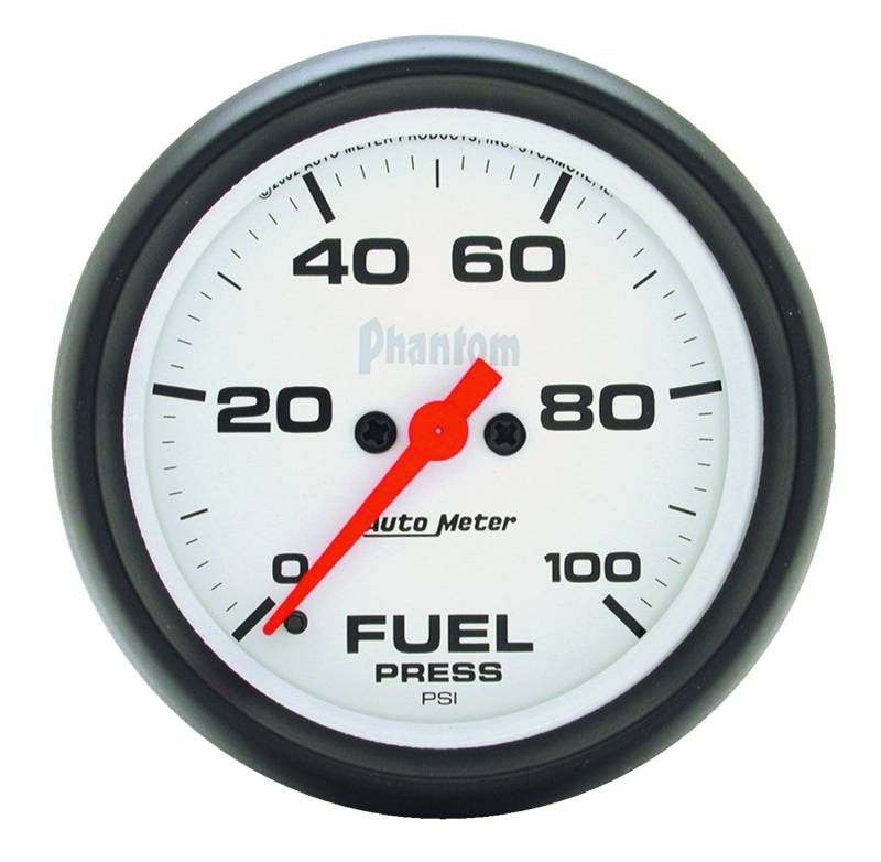 AutoMeter - AutoMeter GAUGE, FUEL PRESSURE, 2 5/8" , 100PSI, DIGITAL STEPPER MOTOR, PHANTOM 5863