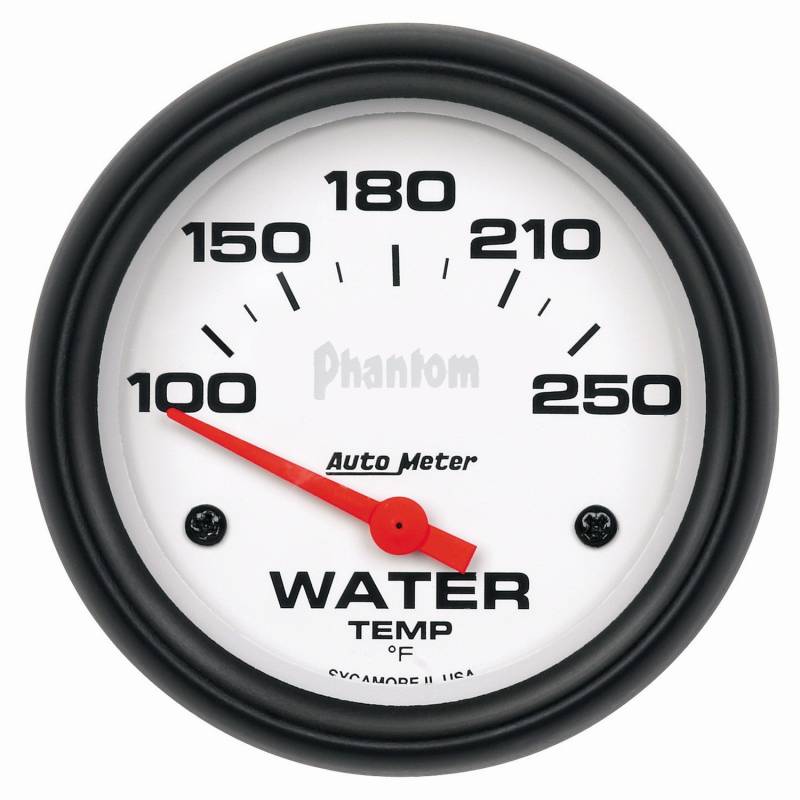 AutoMeter - AutoMeter GAUGE, WATER TEMP, 2 5/8" , 100-250 Degrees F, ELECTRIC, PHANTOM 5837