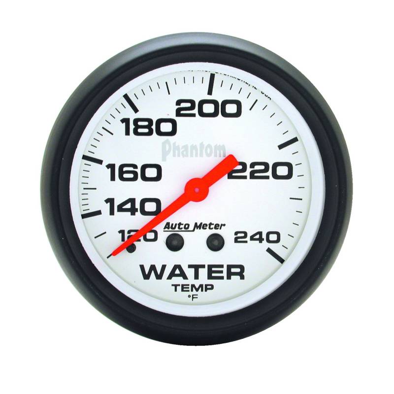 AutoMeter - AutoMeter GAUGE, WATER TEMP, 2 5/8" , 120-240 Degrees F, MECHANICAL, PHANTOM 5832