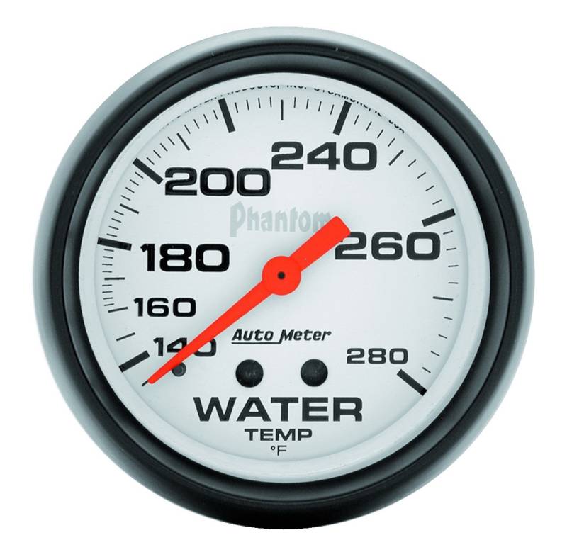 AutoMeter - AutoMeter GAUGE, WATER TEMP, 2 5/8" , 140-280 Degrees F, MECHANICAL, PHANTOM 5831