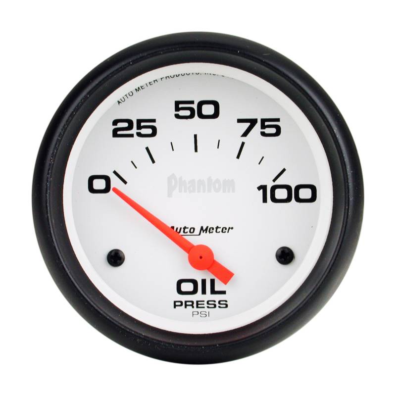 AutoMeter - AutoMeter GAUGE, OIL PRESSURE, 2 5/8" , 100PSI, ELECTRIC, PHANTOM 5827