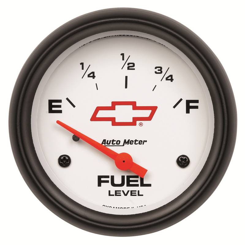 AutoMeter - AutoMeter GAUGE, FUEL LEVEL, 2 5/8" , 0OE TO 90OF, ELEC, GM BOWTIE WHITE 5814-00406