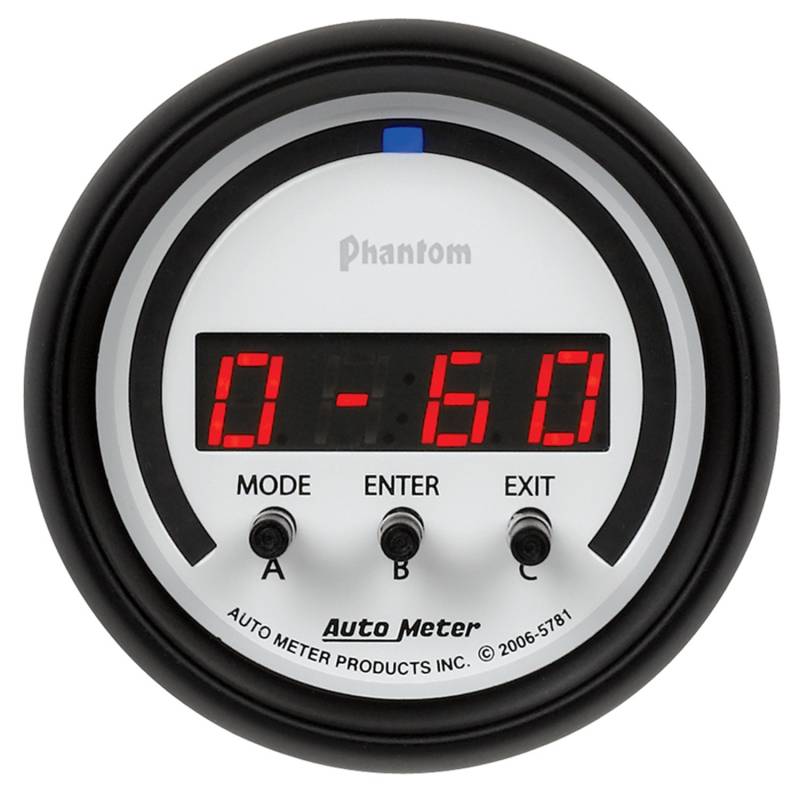 AutoMeter - AutoMeter GAUGE, PERFORM METER, 2 1/16" , 1/4 MILE/HP/0-60/60-0/G FORCES, DIGITAL, PHANTOM 5781