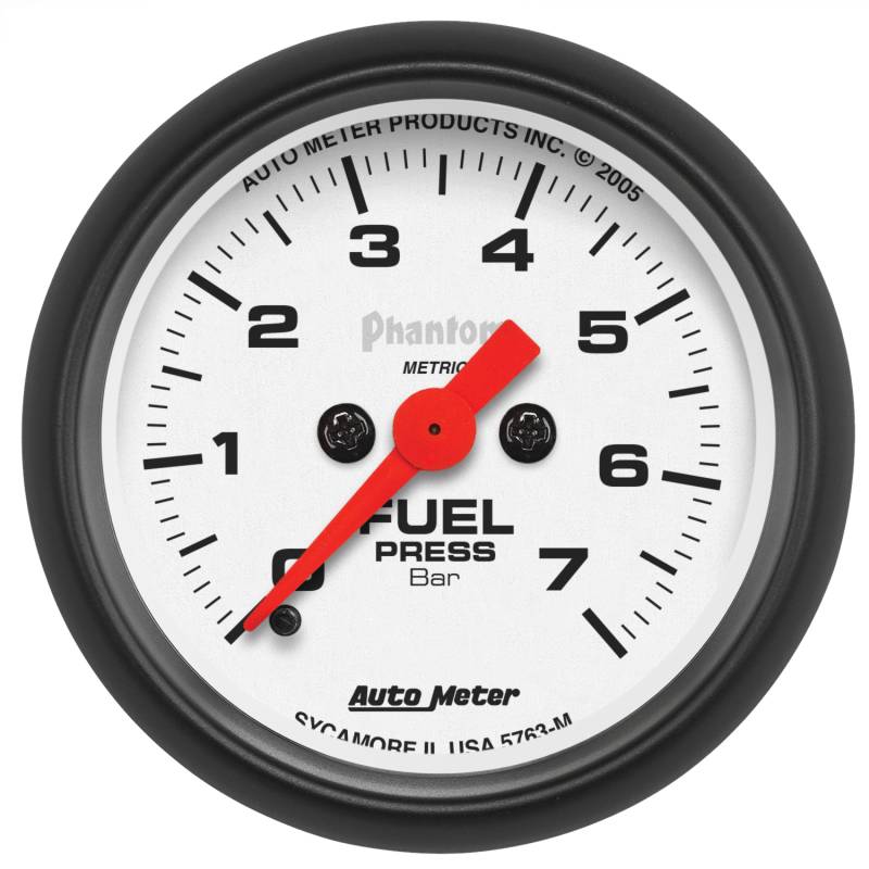 AutoMeter - AutoMeter GAUGE, FUEL PRESSURE, 2 1/16" , 7BAR, DIGITAL STEPPER MOTOR, PHANTOM 5763-M