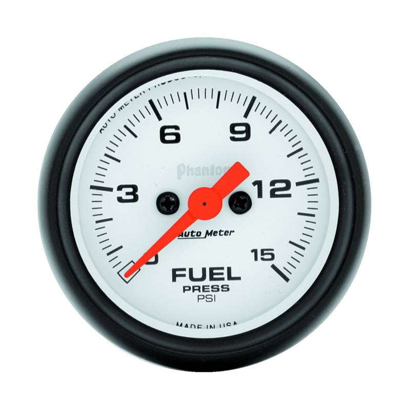 AutoMeter - AutoMeter GAUGE, FUEL PRESSURE, 2 1/16" , 15PSI, DIGITAL STEPPER MOTOR, PHANTOM 5761