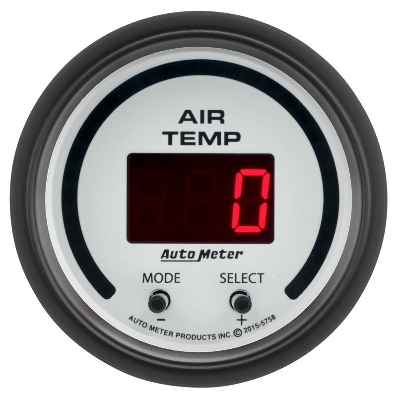 AutoMeter - AutoMeter GAUGE, AIR TEMP, DUAL, 2 1/16" , 0-300 Degrees F, DIGITAL, PHANTOM 5758