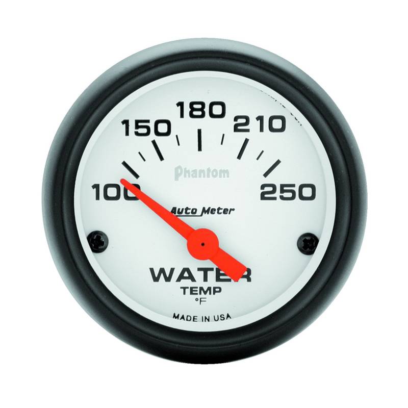 AutoMeter - AutoMeter GAUGE, WATER TEMP, 2 1/16" , 100-250 Degrees F, ELECTRIC, PHANTOM 5737