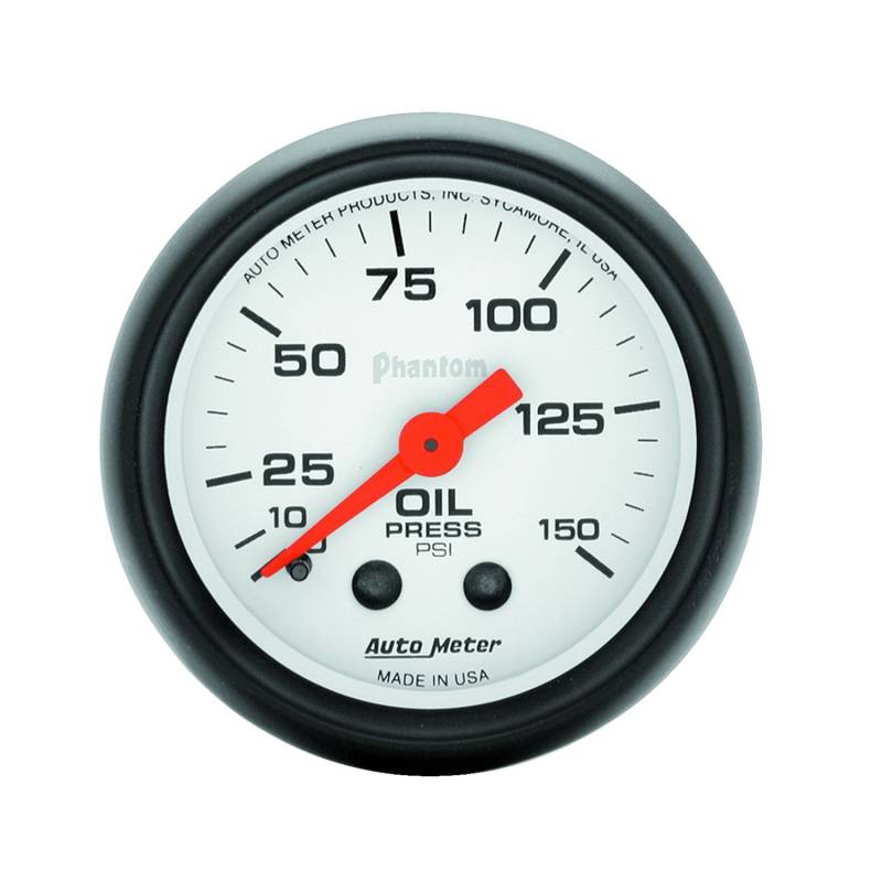 AutoMeter - AutoMeter GAUGE, OIL PRESSURE, 2 1/16" , 150PSI, MECHANICAL, PHANTOM 5723