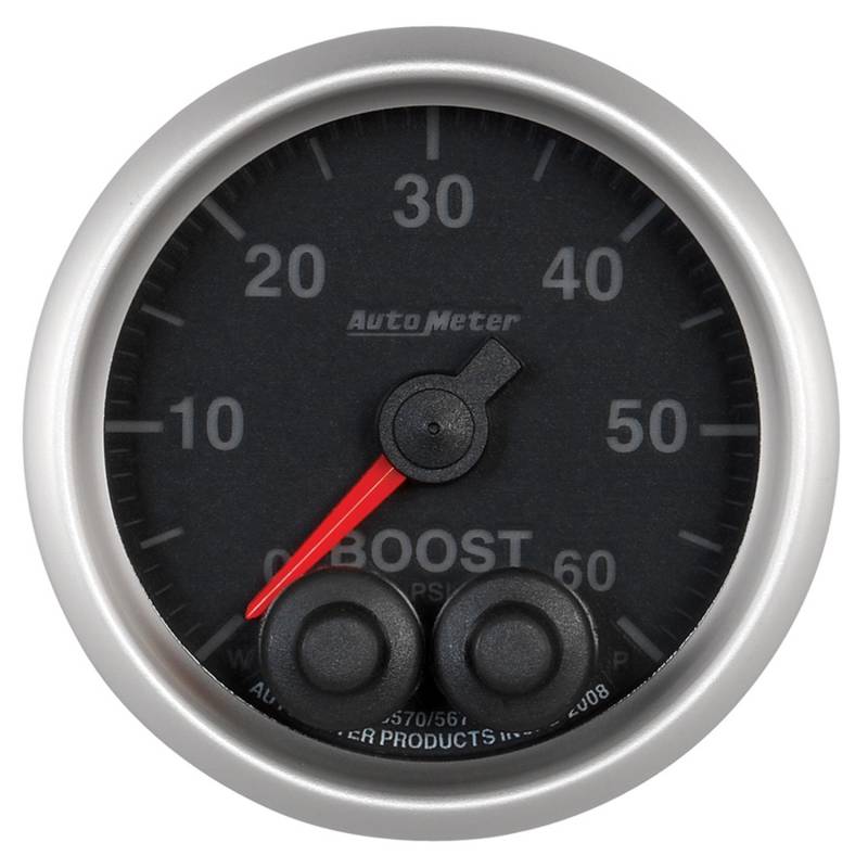 AutoMeter - AutoMeter GAUGE, BOOST, 2 1/16" , 60PSI, DIGITAL STEPPER MOTOR W/PEAK & WARN, ELITE 5670