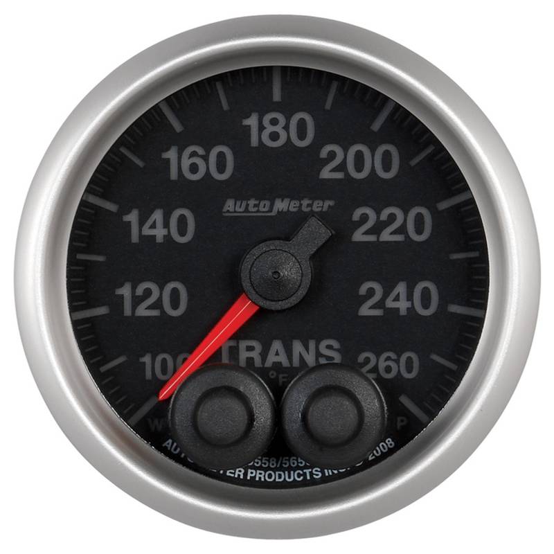 AutoMeter - AutoMeter GAUGE, TRANS TEMP, 2 1/16" , 260 Degrees F, STEPPER MOTOR W/PEAK & WARN, ELITE 5658