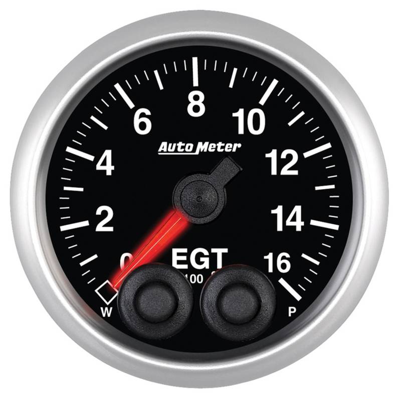 AutoMeter - AutoMeter GAUGE, PYRO. (EGT), 2 1/16" , 1600 Degrees F, STEPPER MOTOR W/PEAK & WARN, ELITE 5646