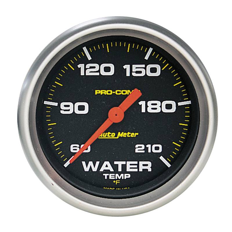 AutoMeter - AutoMeter GAUGE, LOW WATER TEMP, 2 5/8", 60-210 Degrees F, DIGITAL STEPPER MOTOR, PRO-COMP 5469