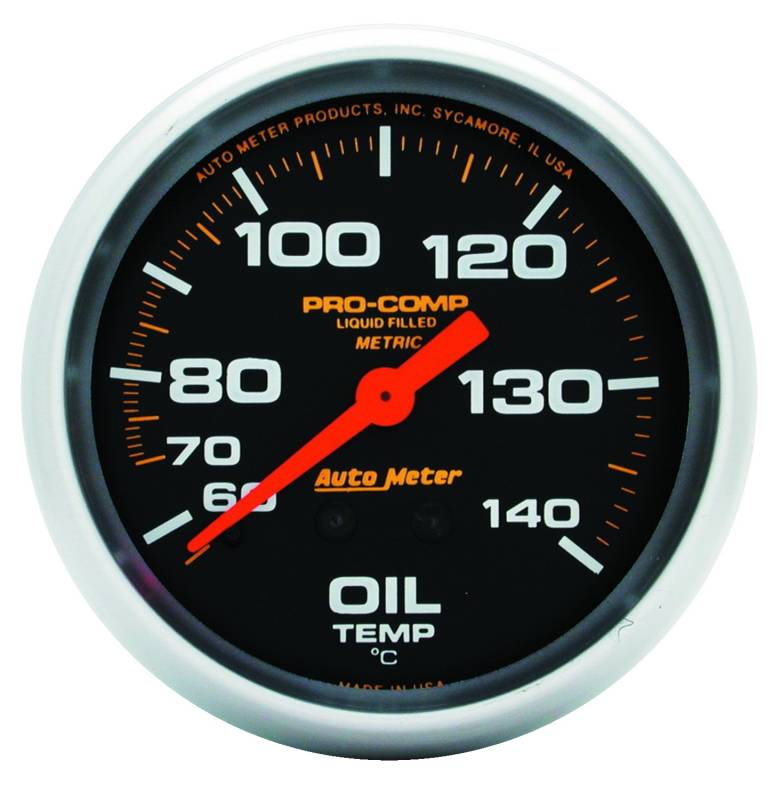 AutoMeter - AutoMeter GAUGE, OIL TEMP, 2 5/8" , 140-280 Degrees F, LIQUID FILLED MECH, PRO-COMP 5441