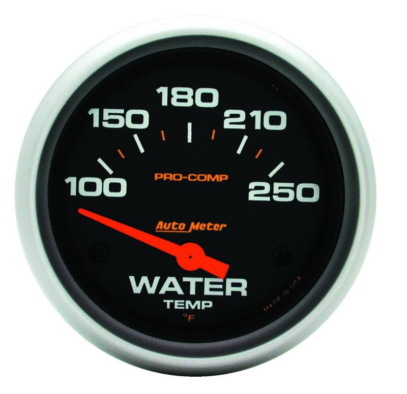 AutoMeter - AutoMeter GAUGE, WATER TEMP, 2 5/8" , 100-250 Degrees F, ELECTRIC, PRO-COMP 5437