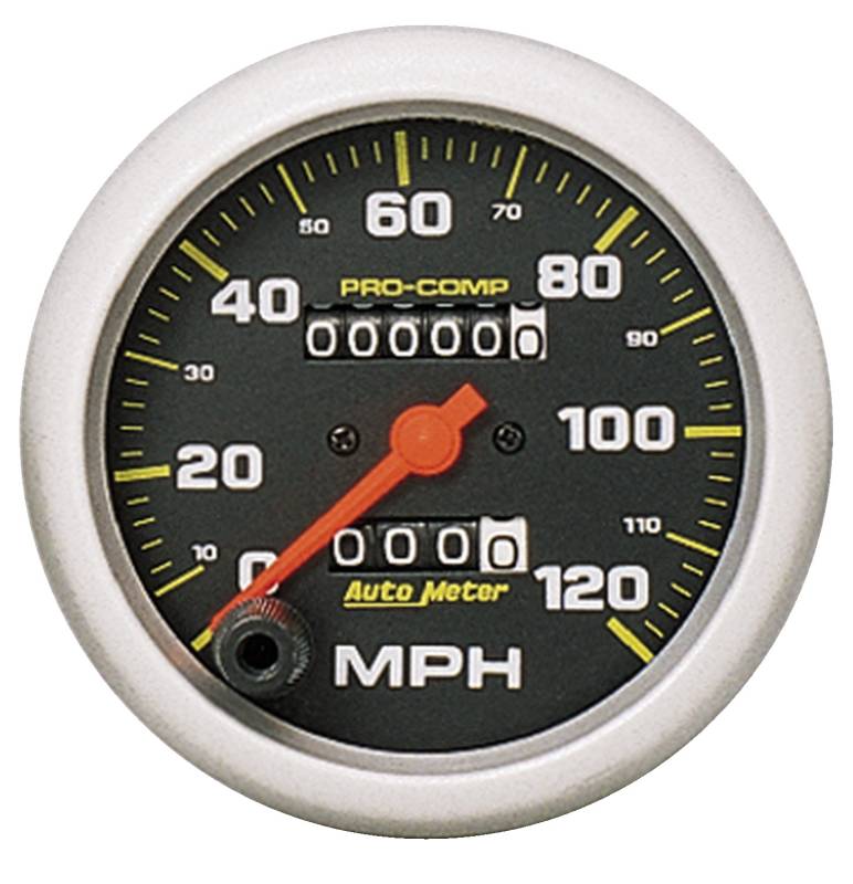 AutoMeter - AutoMeter GAUGE, SPEEDOMETER, 3 3/8" , 120MPH, MECHANICAL, PRO-COMP 5152