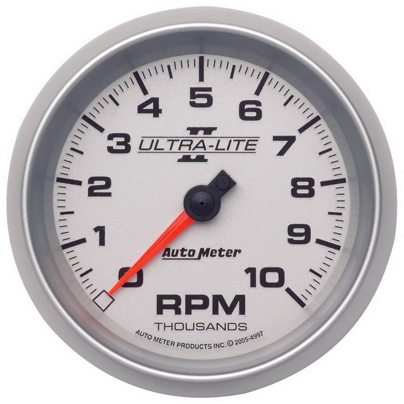 AutoMeter - AutoMeter GAUGE, TACHOMETER, 3 3/8" , 10K RPM, IN-DASH, ULTRA-LITE II 4997