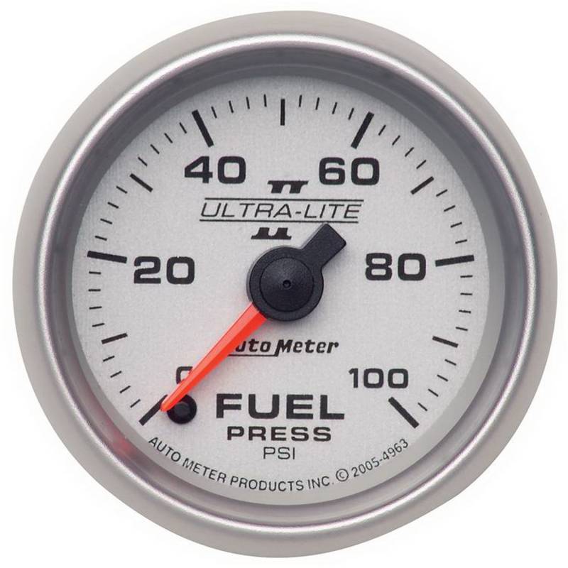 AutoMeter - AutoMeter GAUGE, FUEL PRESSURE, 2 1/16" , 100PSI, DIGITAL STEPPER MOTOR, ULTRA-LITE II 4963