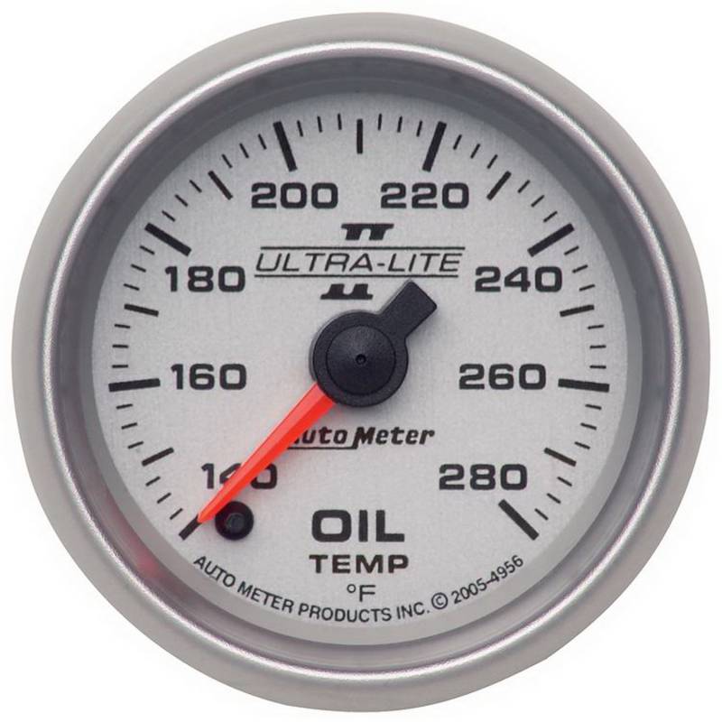 AutoMeter - AutoMeter GAUGE,OIL TEMP,2 1/16",140-280 Degrees F,DIGITAL STEPPER MOTOR,ULTRA-LITE II 4956