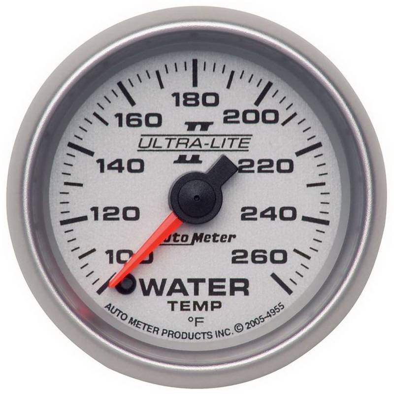 AutoMeter - AutoMeter GAUGE,WATER TEMP,2 1/16",100-260 Degrees F,DIGITAL STEPPER MOTOR,ULTRA-LITE II 4955