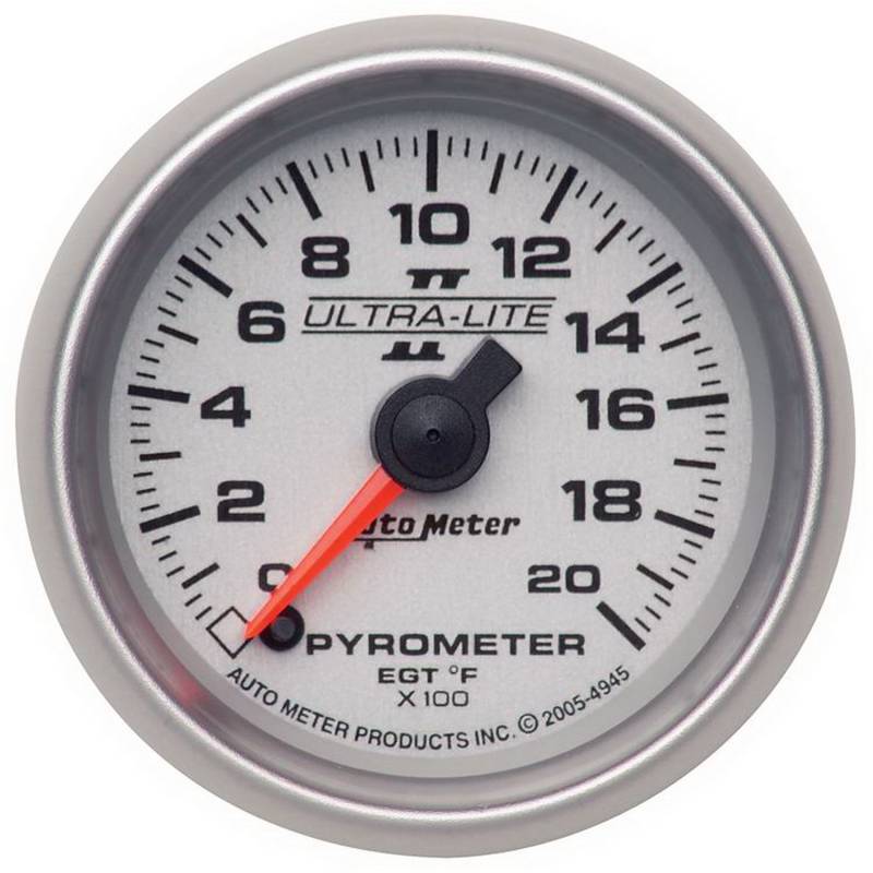 AutoMeter - AutoMeter GAUGE,PYROMETER (EGT),2 1/16",2000 Degrees F,DIGITAL STEPPER MOTOR,ULTRA-LITE II 4945