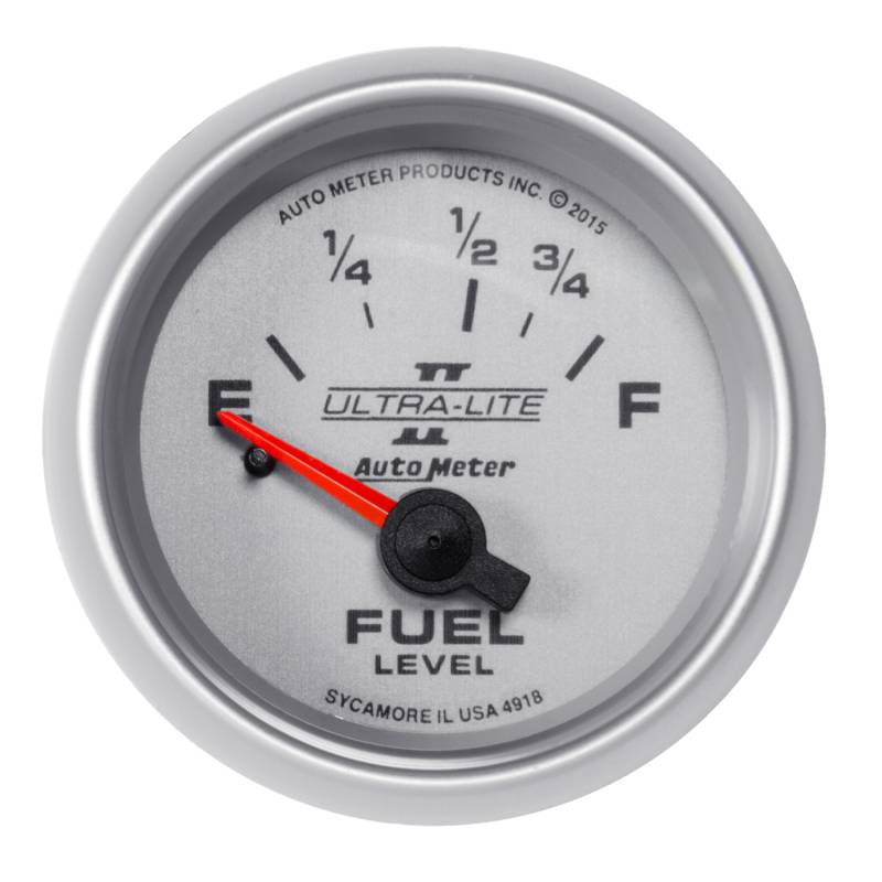 AutoMeter - AutoMeter GAUGE, FUEL LEVEL, 2 1/16" , 16OE TO 158OF, ELEC, ULTRA-LITE II 4918