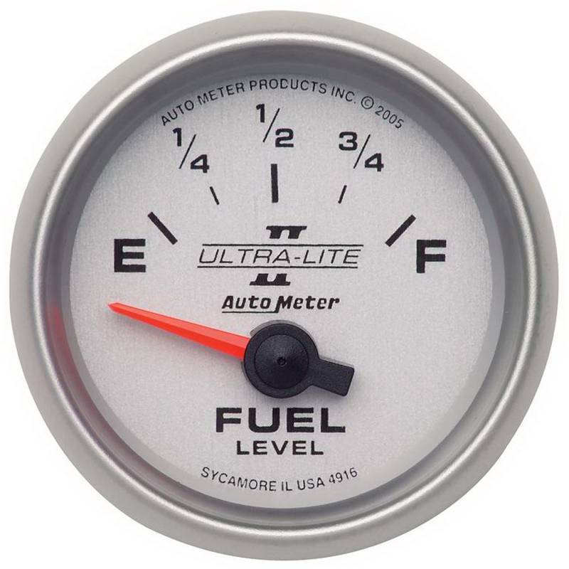 AutoMeter - AutoMeter GAUGE, FUEL LEVEL, 2 1/16" , 240OE TO 33OF, ELEC, ULTRA-LITE II 4916